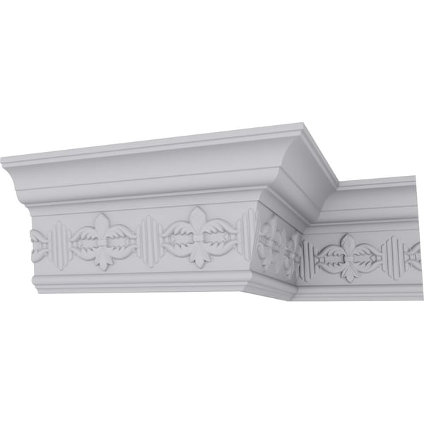 Ekena Millwork 5 1/8"H x 3 1/8"P x 5 7/8"F x 94 1/2"L, (4" Repeat), Victorian Crown Moulding - MLD05X03X05VI