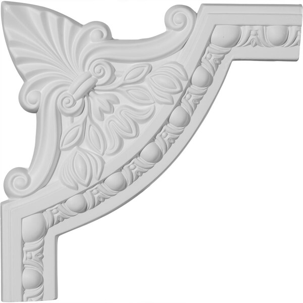Ekena Millwork 10 1/4"W x 10 1/4"H Raymond Egg & Dart Panel Moulding Corner (matches moulding PML02X00RA) - PML10X10RA