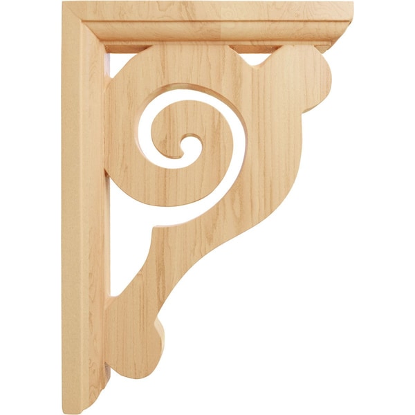 Ekena Millwork 1 1/2"W x 6"D x 8 1/2"H Bulwark Bracket, Red Oak - BKT01X06X08BURO