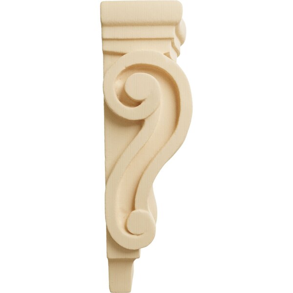 Ekena Millwork 3"W x 1 3/4"D x 6"H Extra Small Traditional Pilaster Wood Corbel, Maple - CORW03X02X06PTMA