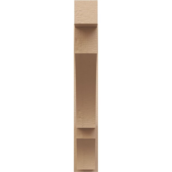Ekena Millwork 7 1/2-in W x 38-in D x 46-in H Balboa Block Rough Cedar Woodgrain TimberThane Outlooker, Primed Tan - OUTUR075X38X46BOA44RCPR