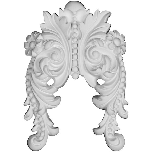 Ekena Millwork 6"W x 8 1/2"H x 1 1/2"P Beaded Center Onlay - ONL06X08X01BE