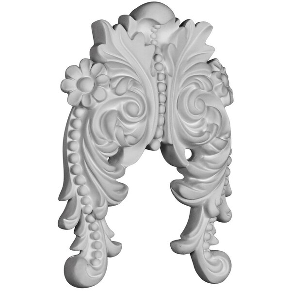 Ekena Millwork 6"W x 8 1/2"H x 1 1/2"P Beaded Center Onlay - ONL06X08X01BE