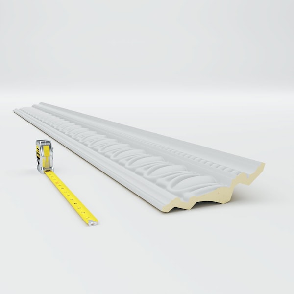 Ekena Millwork 7 1/4"H x 5"P x 8 3/4"F x 94 1/2"L, (4" Repeat), Egg and Dart Crown Moulding - MLD07X05X08EG