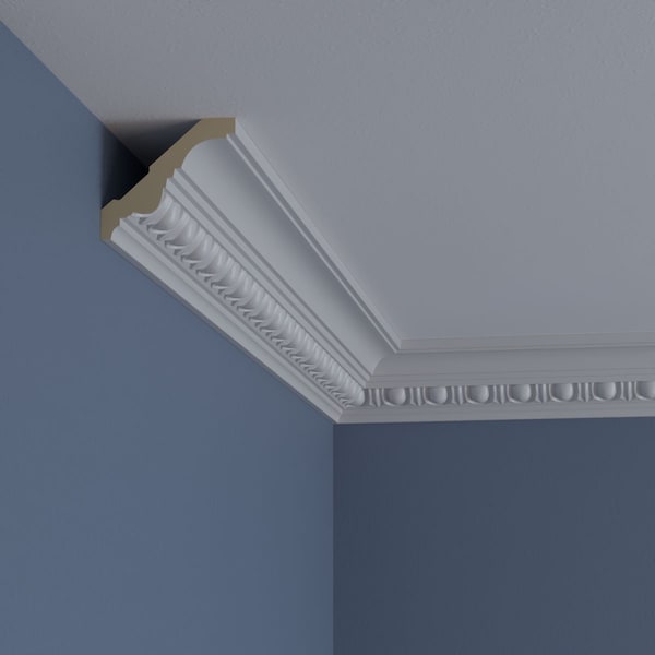 Ekena Millwork 2 3/4"H x 3 1/8"P x 4 1/4"F x 94 1/2"L Egg & Dart Crown Moulding - MLD02X03X04EG