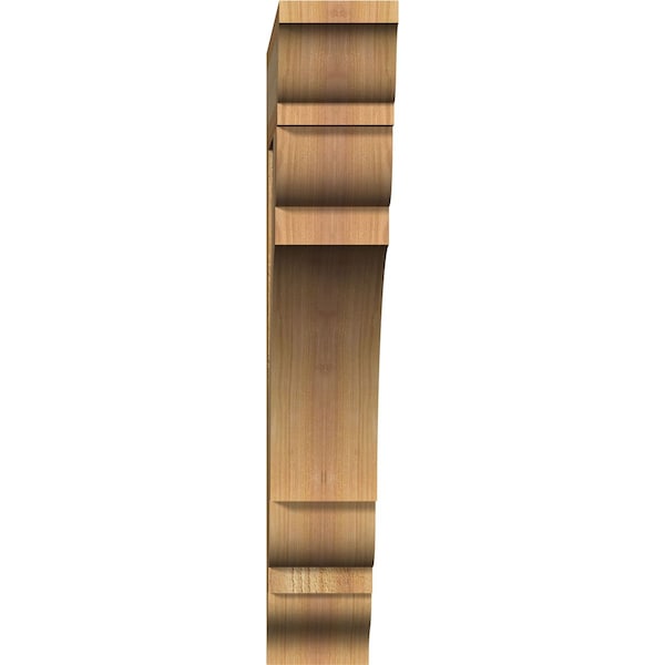 Ekena Millwork Olympic Traditional Rough Sawn Bracket, Western Red Cedar, 4"W x 24"D x 24"H - BKT04X24X24OLY01RWR