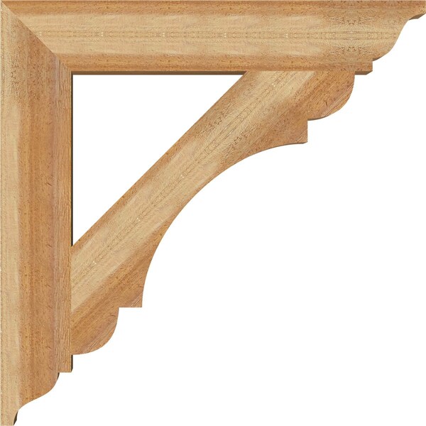 Ekena Millwork Olympic Traditional Rough Sawn Bracket, Western Red Cedar, 4"W x 24"D x 24"H - BKT04X24X24OLY01RWR