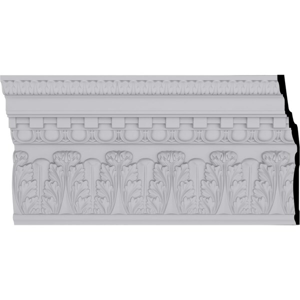 Ekena Millwork 11 7/8"H x 4"P x 12 5/8"F x 94 1/2"L Chesterfield Dentil & Egg Crown Moulding - MLD11X04X12CH