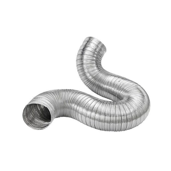 Lambro Flexible Semi-Rigid Duct, 5 in, 8 ft L, Aluminum - 304