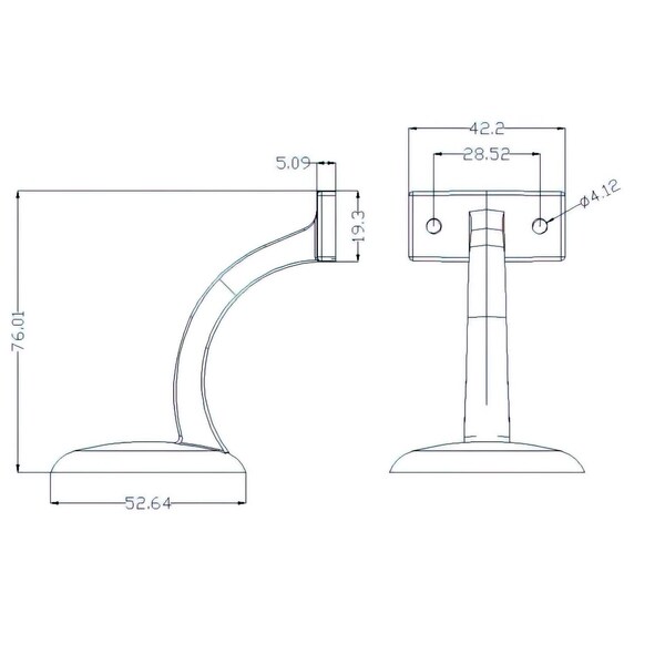 Onward 3 in 76 mm HeavyDuty Handrail Bracket, White - 2281WV