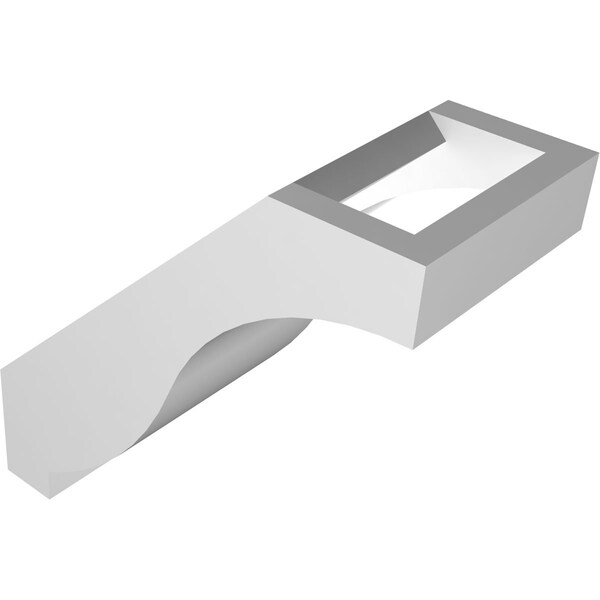 Ekena Millwork 3-in. W x 6-in. D x 6-in. H Baker Architectural Grade PVC Knee Brace - BRCP03X06X06BKR