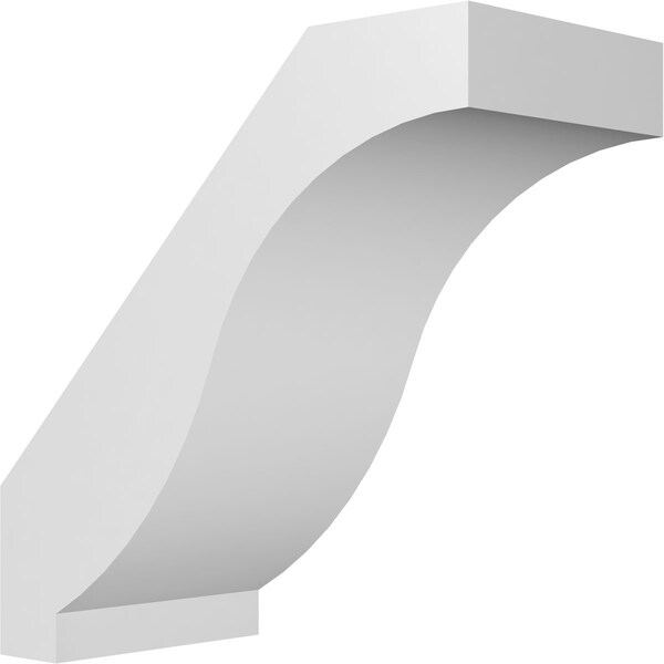 Ekena Millwork 3-in. W x 6-in. D x 6-in. H Baker Architectural Grade PVC Knee Brace - BRCP03X06X06BKR