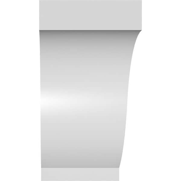 Ekena Millwork 3-in. W x 6-in. D x 6-in. H Baker Architectural Grade PVC Knee Brace - BRCP03X06X06BKR