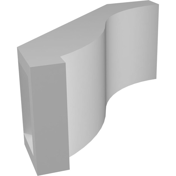 Ekena Millwork 3-in. W x 6-in. D x 6-in. H Baker Architectural Grade PVC Knee Brace - BRCP03X06X06BKR