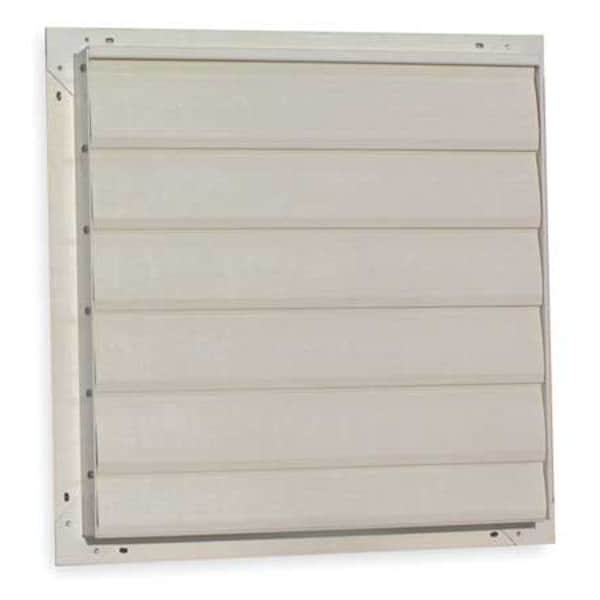 Dayton 16 in 19"H-W 6.5"L Fiberglass Backdraft Damper, 16-1/2 in x 16-1/2 in, Fiberglass - 5C212