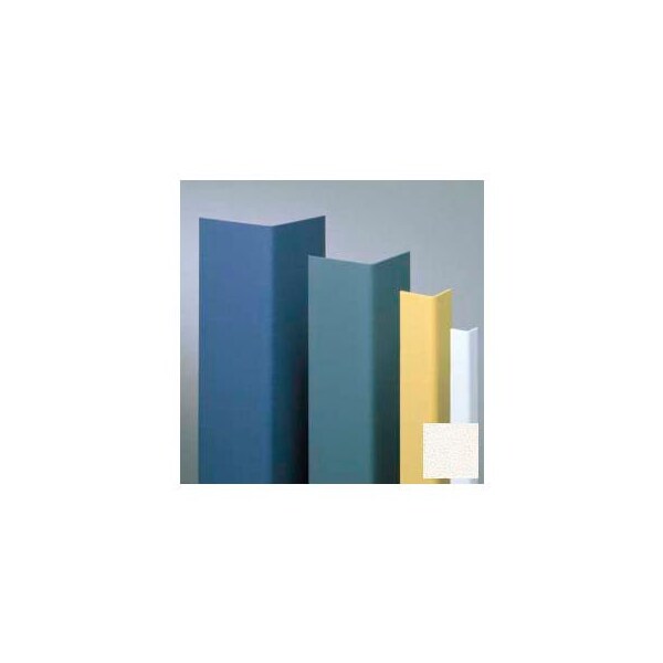 Pawling Vinyl Surface Mounted Corner Guard, 90Deg Corner, 1-1/2" Wings, 4' Height, WH, Undrilled - CGU-12-4-10
