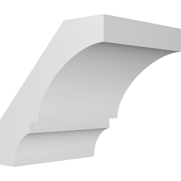 Ekena Millwork 3 1/2-in. W x 40-in. D x 40-in. H Balboa Architectural Grade PVC Knee Brace - BRCP035X40X40BOA