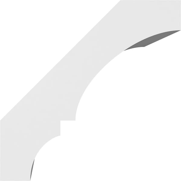 Ekena Millwork 3 1/2-in. W x 40-in. D x 40-in. H Balboa Architectural Grade PVC Knee Brace - BRCP035X40X40BOA