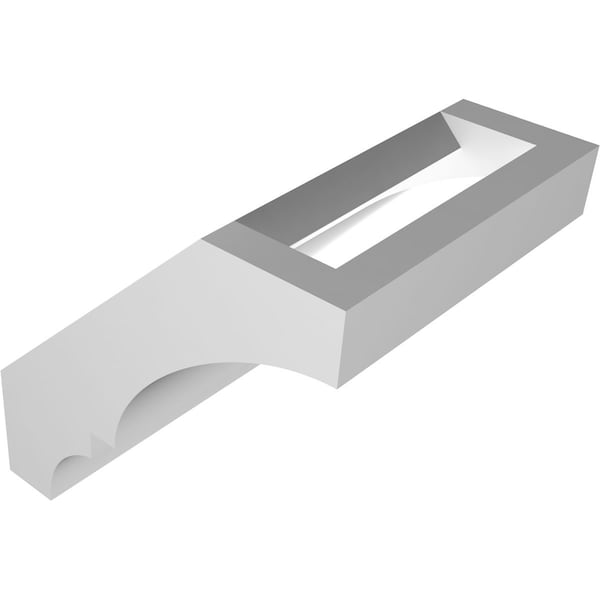 Ekena Millwork 3 1/2-in. W x 40-in. D x 40-in. H Balboa Architectural Grade PVC Knee Brace - BRCP035X40X40BOA