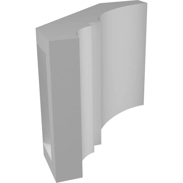 Ekena Millwork 3 1/2-in. W x 40-in. D x 40-in. H Balboa Architectural Grade PVC Knee Brace - BRCP035X40X40BOA