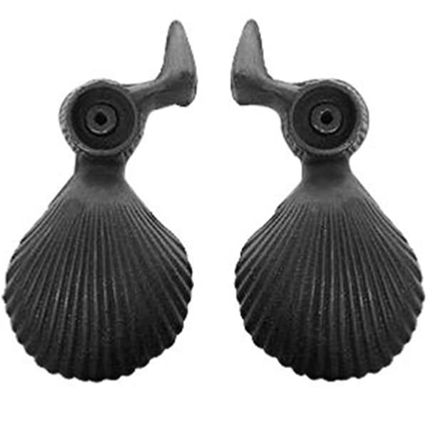 Gourmetgalley 88-251 Pair of Iron Shell Shutter Lag Tiebacks - GO2596235