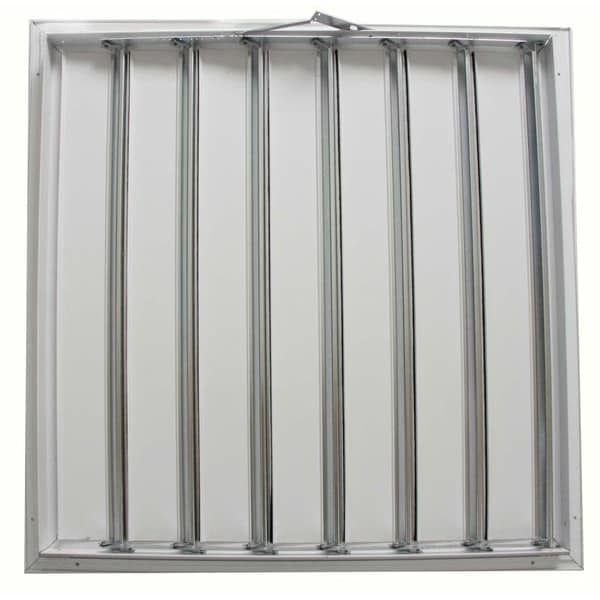 Dayton 48 in 50"H-W 4.5"L Alu Ceiling Shutter Dampr, 48 in x 48 in, Aluminum - 3C243