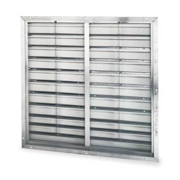 Dayton 36 in 39"H-W 5.75"L Aluminum Fan Wall Shutter, 36-1/2 in x 36-1/2 in, Aluminum - 4C835