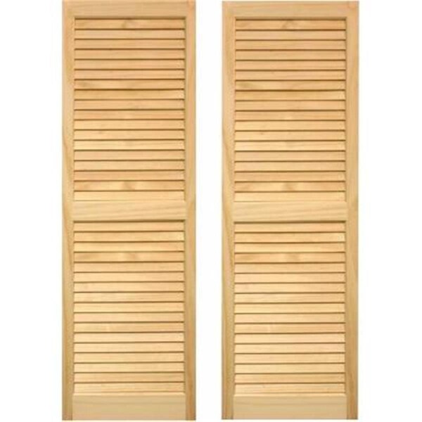 Designs-Done-Right Exterior Louvered Shutters 15 x 63 in. - DE2609814