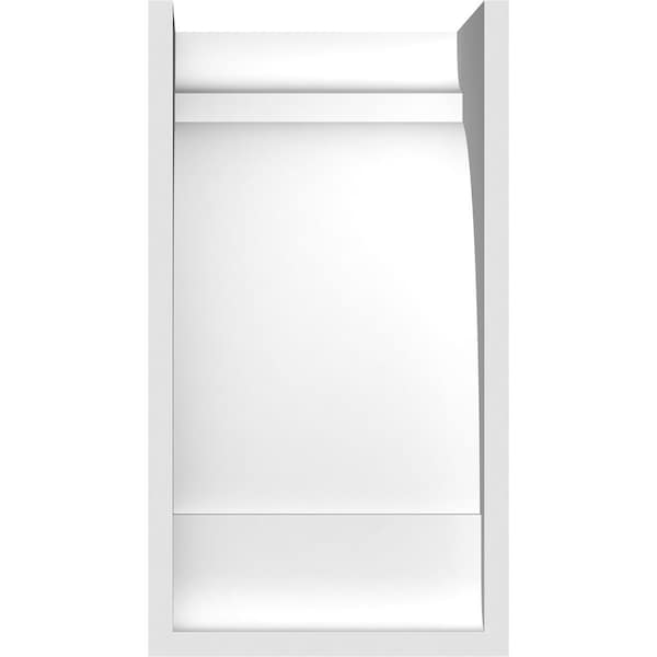 Ekena Millwork Standard Olympic Architectural Grade PVC Corbel, 5"W x 5"D x 10"H - CORP05X05X10OLY