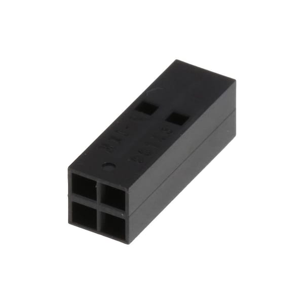 Conector de placa Molex, 4 contactos, 2 filas, hembra, recto, paso de 0.1 pulgadas, terminal de engarce, bloqueo - 901430004