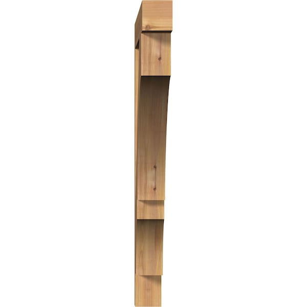Ekena Millwork Balboa Block Smooth Bracket, Western Red Cedar, 3 1/2"W x 38"D x 38"H - BKT04X38X38BOA05SWR