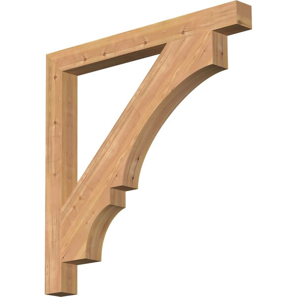 Ekena Millwork Balboa Block Smooth Bracket, Western Red Cedar, 3 1/2"W x 38"D x 38"H - BKT04X38X38BOA05SWR