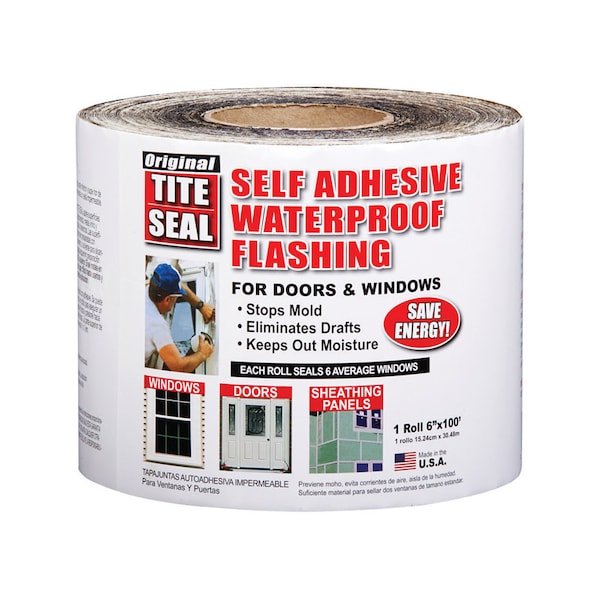 Tite Seal Cofair Products Tite Seal 6 in. W X 100 ft. L Tape Door/Window Flashing Silver - TS6100