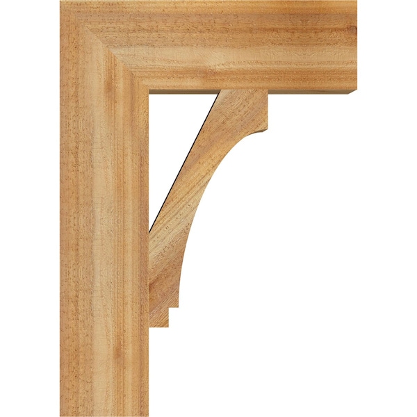 Ekena Millwork Imperial Block Rough Sawn Bracket, Western Red Cedar, 6"W x 20"D x 28"H - BKT06X20X28IMP05RWR