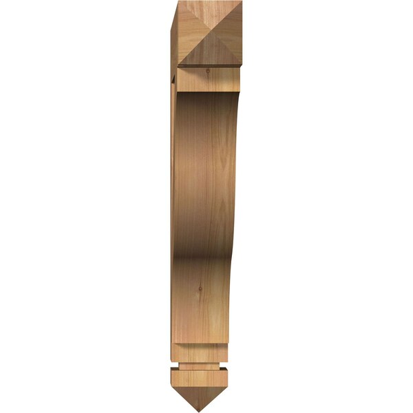 Ekena Millwork Funston Arts & Crafts Smooth Bracket, Western Red Cedar, 3 1/2"W x 24"D x 24"H - BKT04X24X24FST03SWR