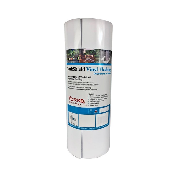 York York 12 in. W X 600 in. L Vinyl Flashing White - RESYSVN12/50-WH