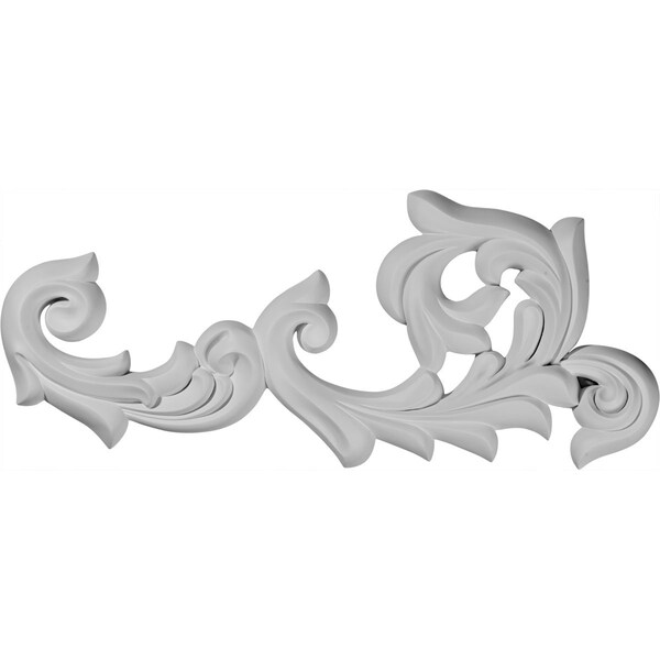 Ekena Millwork 26 3/4"W x 10 3/4"H x 1 5/8"P Sussex Flourish Onlay, Left - ONL26X10X01SU-L