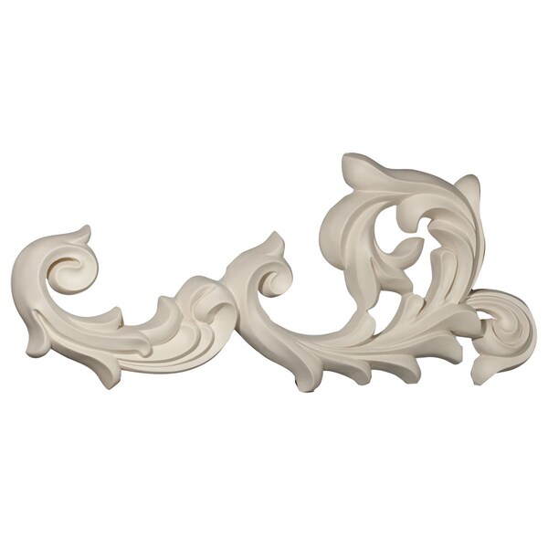 Ekena Millwork 26 3/4"W x 10 3/4"H x 1 5/8"P Sussex Flourish Onlay, Left - ONL26X10X01SU-L