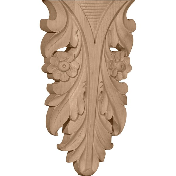 Ekena Millwork 5 1/8"W x 9"H x 1"D, Medium Dover Drop, Rubberwood - ONL05X09X01DRRW