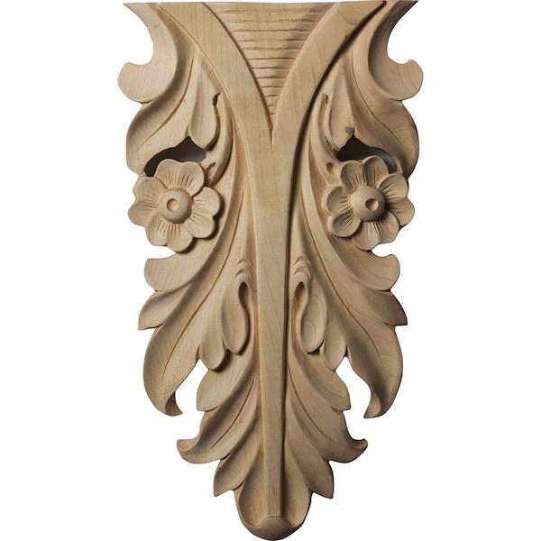 Ekena Millwork 5 1/8"W x 9"H x 1"D, Medium Dover Drop, Rubberwood - ONL05X09X01DRRW