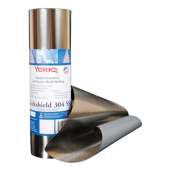 York York 304 12 in. W X 240 in. L Stainless Steel Flashing Silver - RESYS304SS12/20