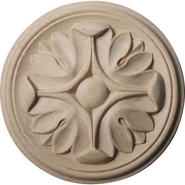Ekena Millwork 5"W x 5"H x 3/4"P Raymond Round Rosette, Cherry - ROS05X05RACH