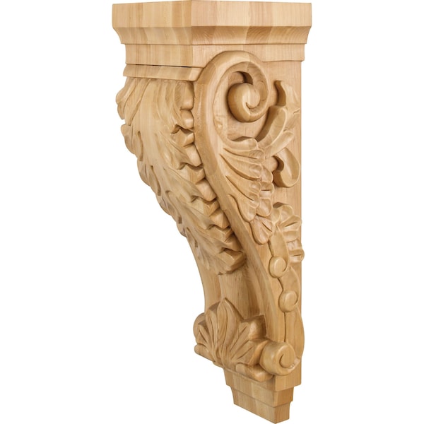 Hardware Resources 6-3/4" Wx8"Dx22"H Maple Acanthus Corbel - CORBB-3MP