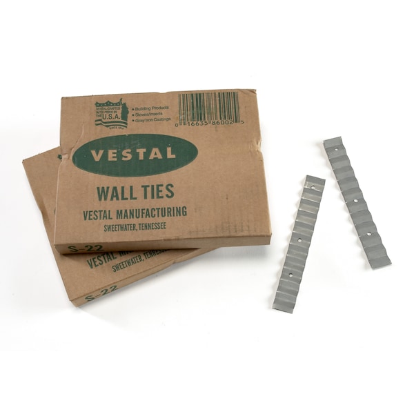 Vestal Mfg Mi Wall Ties, 22 Ga 7/8" X 6 3/8" 500C (2Bx) - M7100-0-22