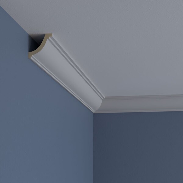 Ekena Millwork Ceiling Ring, Polyurethane, 94-1/2 in L, 2 in H, Factory Primed - MLD02X02X02MD