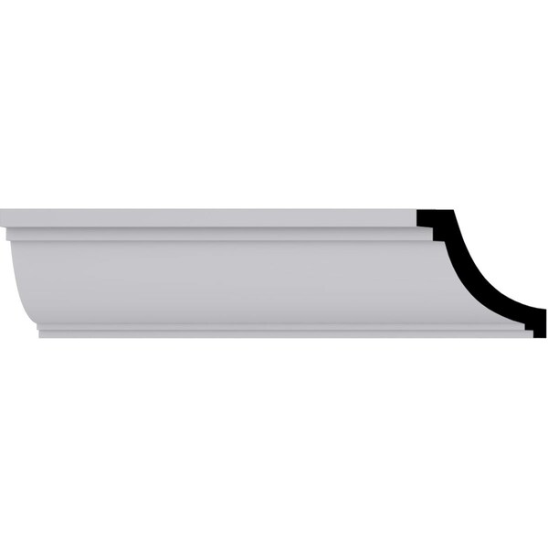 Ekena Millwork Ceiling Ring, Polyurethane, 94-1/2 in L, 2 in H, Factory Primed - MLD02X02X02MD