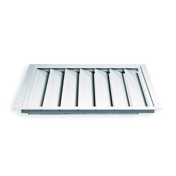Dayton 36 in Manual Damper, 33 in x 38 in, Aluminum - 3HHR5
