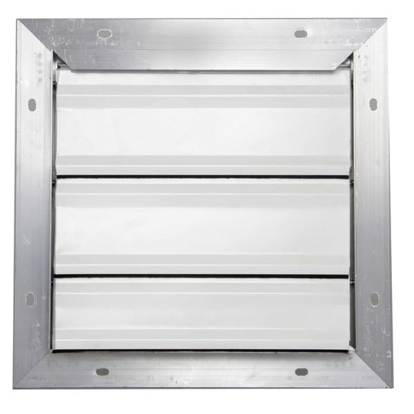 Dayton 20 in 23"H-W 5.75"L Aluminum Backdraft Damper, 20-1/2 in x 20-1/2 in, Aluminum - 4C559