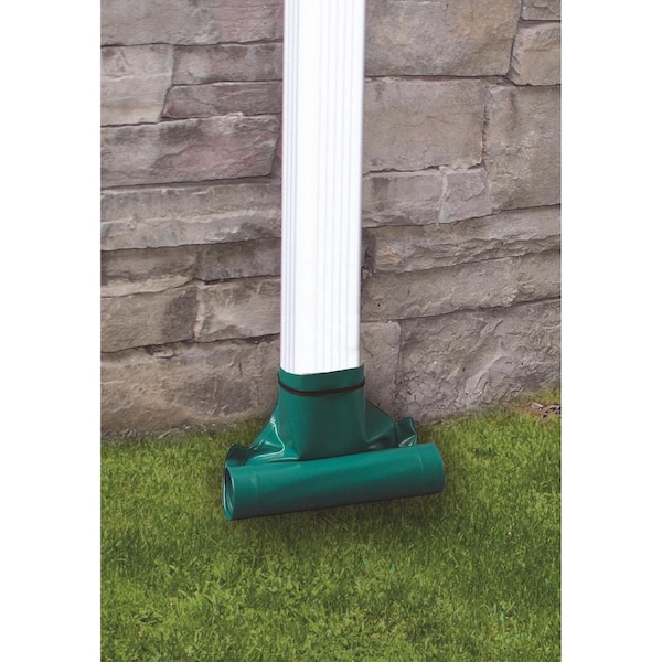 Frost King Frost King Drain Away 0.1 in. H X 7.25 in. W X 8 ft. L Green Vinyl Downspout Extension - DE200