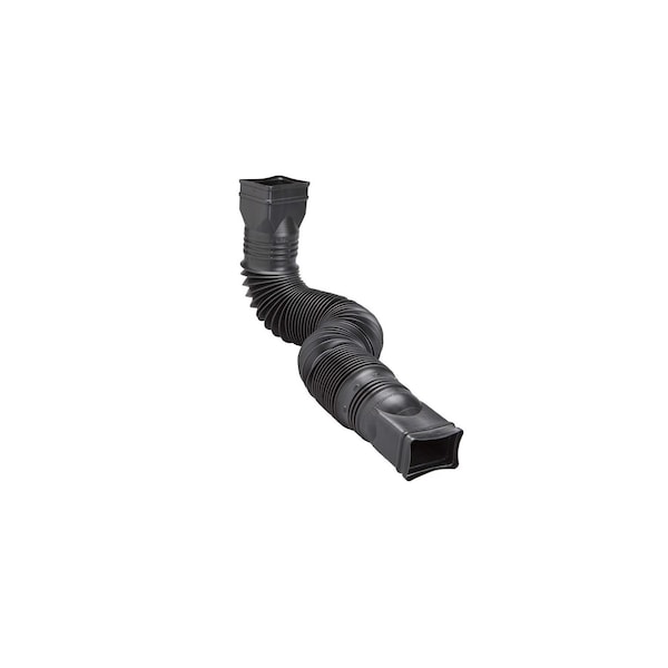 Flex-A-Spout Amerimax Flex-A-Spout 4 in. H X 4 in. W X 25.5 in. L Black Vinyl K Downspout Extension - 85015